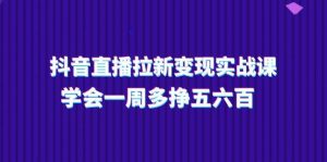 抖音直播拉新变现实操课，学会一周多挣五六百（15节课）-旺仔资源库