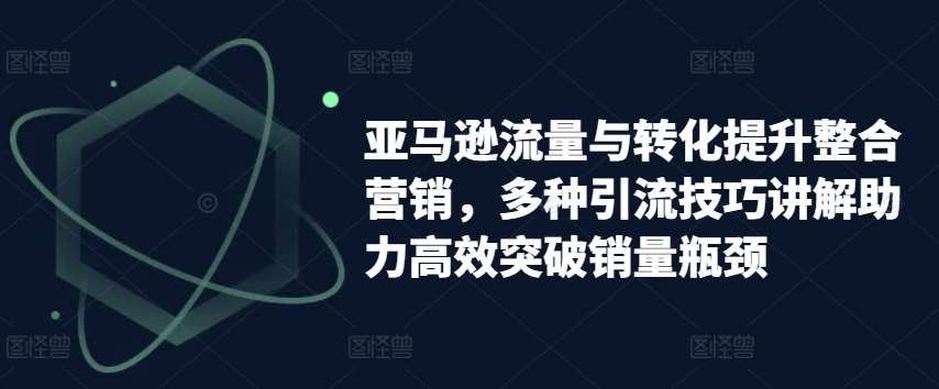 亚马逊流量与转化提升整合营销，多种引流技巧讲解助力高效突破销量瓶颈-旺仔资源库