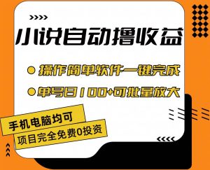 （11359期）小说全自动撸收益，操作简单，单号日入100+可批量放大-旺仔资源库