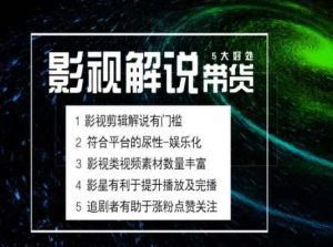 电影解说剪辑实操带货全新蓝海市场，电影解说实操课程-旺仔资源库