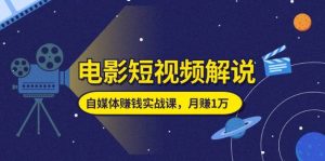 （11371期）电影短视频解说，自媒体赚钱实战课，教你做电影解说短视频，月赚1万-旺仔资源库