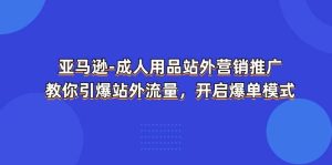 （11398期）亚马逊-成人用品 站外营销推广  教你引爆站外流量，开启爆单模式-旺仔资源库