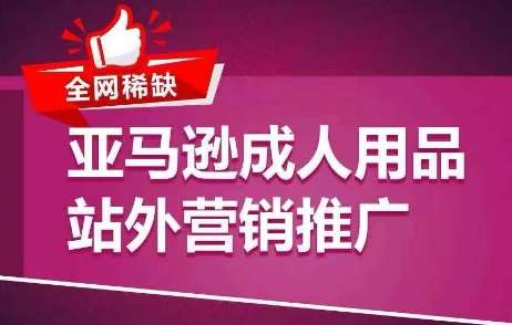 全网稀缺！亚马逊成人用品站外营销推广，​教你引爆站外流量，开启爆单模式-旺仔资源库