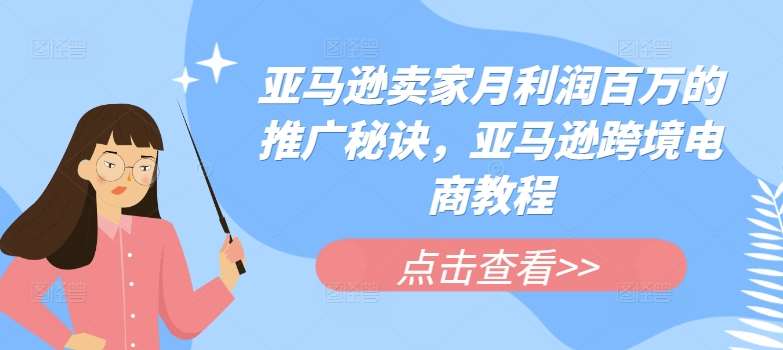 亚马逊卖家月利润百万的推广秘诀，亚马逊跨境电商教程-旺仔资源库