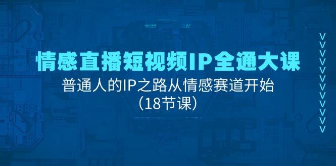 （11497期）情感直播短视频IP全通大课，普通人的IP之路从情感赛道开始（18节课）-旺仔资源库