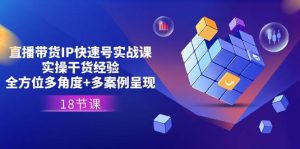 （11495期）直播带货IP快速号实战课，实操干货经验+全方位多角度+多案例呈现-旺仔资源库