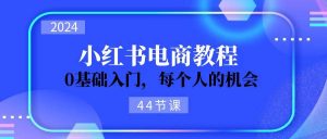 （11532期）2024从0-1学习小红书电商，0基础入门，每个人的机会（44节）-旺仔资源库