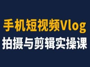 手机短视频Vlog拍摄与剪辑实操课，小白变大师-旺仔资源库