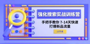 （11557期）强化 搜索实战训练营，手把手教你 7-14天快速-打爆新品流量（13节课）-旺仔资源库