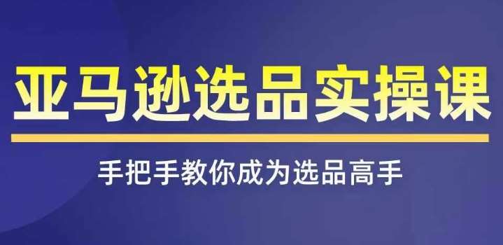 亚马逊选品实操课程，快速掌握亚马逊选品的技巧，覆盖亚马逊选品所有渠道-旺仔资源库