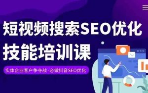 实体抖音搜索(抖音SEO)变现课,短视频搜索seo优化技能-旺仔资源库