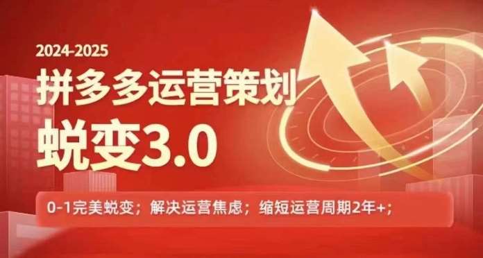 2024-2025拼多多运营策略蜕变3.0，0~1完美蜕变，解决信息焦虑-旺仔资源库