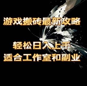 （11662期）游戏搬砖最新攻略，轻松日入上千，适合工作室和副业。-旺仔资源库