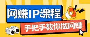 ip合伙人打造1.0，从0到1教你做网创，实现月入过万【揭秘】-旺仔资源库