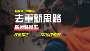 （11682期）去重新思路，详细教你自媒体视频二剪搬运技术，自己加工双重去重100%过…-旺仔资源库