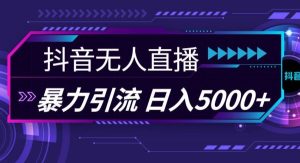 （11709期）抖音无人直播，暴利引流，日入5000+-旺仔资源库