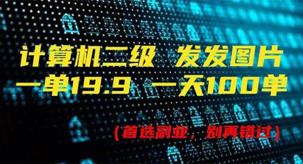 （11715期）计算机二级，一单19.9 一天能出100单，每天只需发发图片（附518G资料）-旺仔资源库