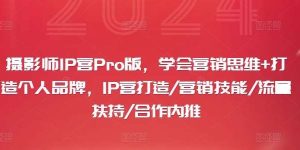 摄影师IP营Pro版,学会营销思维+打造个人品牌,IP营打造/营销技能/流量扶持/合作内推-旺仔资源库