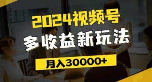 （11905期）2024视频号多收益新玩法，每天5分钟，月入3w+，新手小白都能简单上手-旺仔资源库