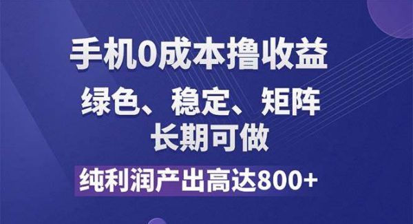 （11976期）纯利润高达800+，手机0成本撸羊毛，项目纯绿色，可稳定长期操作！-旺仔资源库