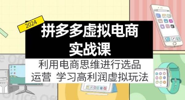 （12025期）拼多多虚拟电商实战课：虚拟资源选品+运营，高利润虚拟玩法（更新14节）-旺仔资源库