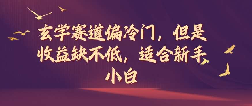 玄学赛道偏冷门，但是收益缺不低，适合新手小白【揭秘】-旺仔资源库