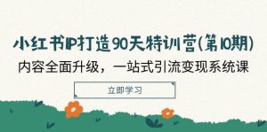 小红书IP打造90天特训营(第10期):内容全面升级,一站式引流变现系统课-旺仔资源库