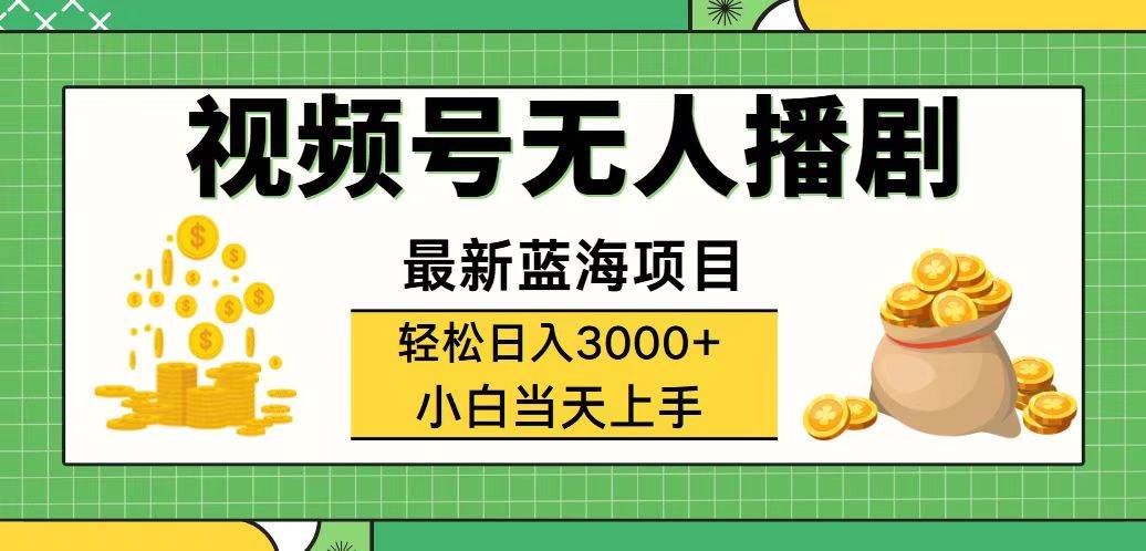 （12128期）视频号无人播剧，轻松日入3000+，最新蓝海项目，拉爆流量收益，多种变…-旺仔资源库