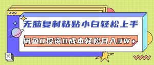（12258期）无脑复制粘贴，小白轻松上手，电商0投资0成本轻松月入3W+-旺仔资源库