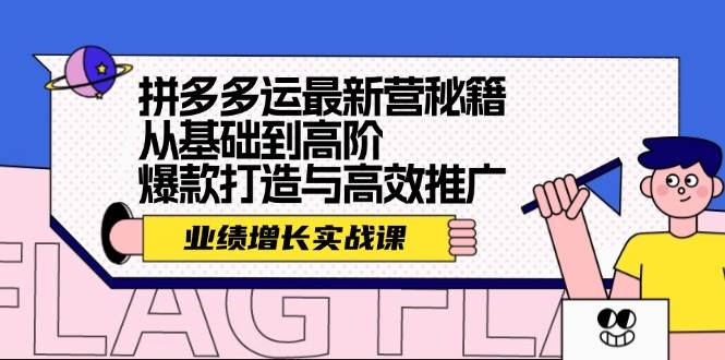 （12260期）拼多多运最新营秘籍：业绩 增长实战课，从基础到高阶，爆款打造与高效推广-旺仔资源库