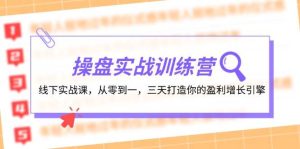 (12275期)操盘实操训练营:线下实战课,从零到一,三天打造你的盈利增长引擎-旺仔资源库