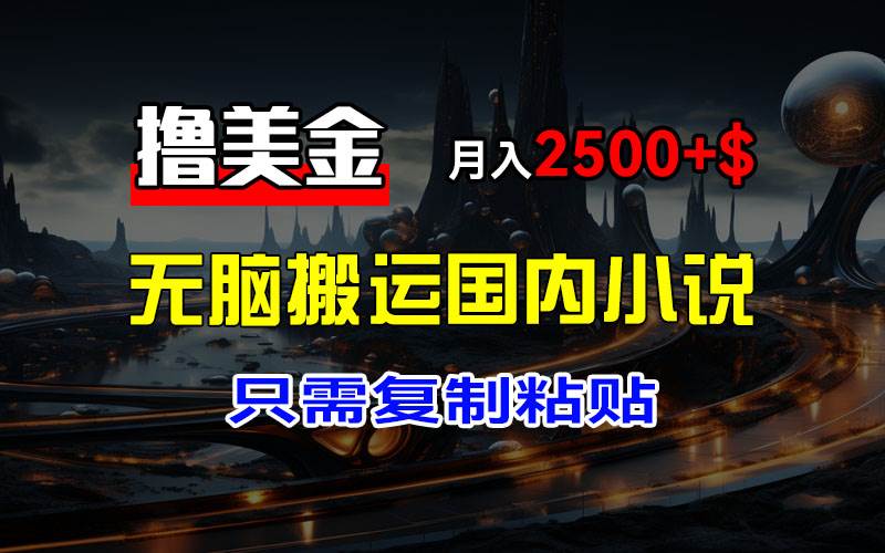 （12303期）最新撸美金项目，搬运国内小说爽文，只需复制粘贴，稿费月入2500+美金…-旺仔资源库