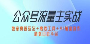（12458期）公众号流量主实战：独家赛道玩法+高效工具+AI辅助创作，助你日进斗金-旺仔资源库