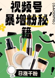 视频号涨粉方法，暴力起号，一天涨粉1000+，当天开橱窗【揭秘】-旺仔资源库