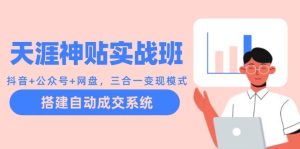 天涯神贴实战班：抖音+公众号+网盘，三合一变现模式，搭建自动成交系统-旺仔资源库