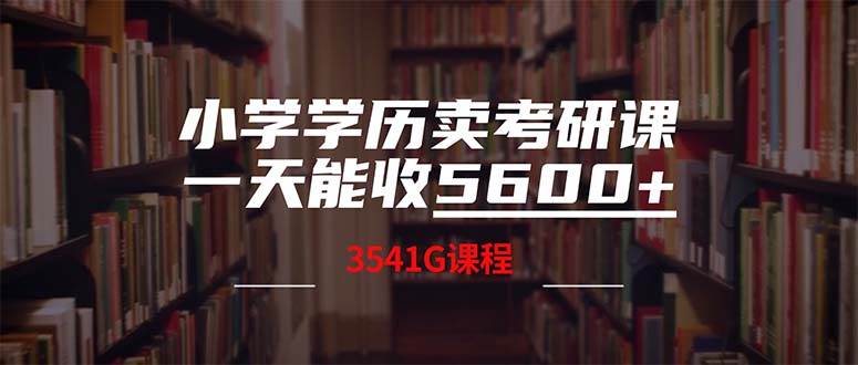 （12556期）小学学历卖考研课程，一天收5600（附3580G考研合集）-旺仔资源库