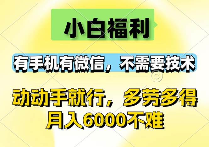 （12565期）小白福利，有手机有微信，0成本，不需要任何技术，动动手就行，随时随…-旺仔资源库