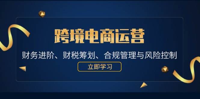 （12592期）跨境电商运营：财务进阶、财税筹划、合规管理与风险控制-旺仔资源库