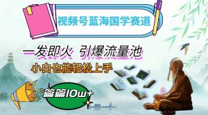 (12636期)视频号蓝海国学赛道,一发即火,引爆流量池,小白也能轻松上手,月入过万-旺仔资源库
