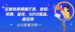 全套外贸课程打包，包括：背调、业务、SOHO选品、展会等-旺仔资源库