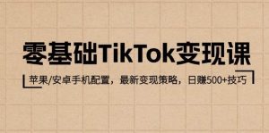 （12723期）零基础TikTok变现课：苹果/安卓手机配置，最新变现策略，日赚500+技巧-旺仔资源库