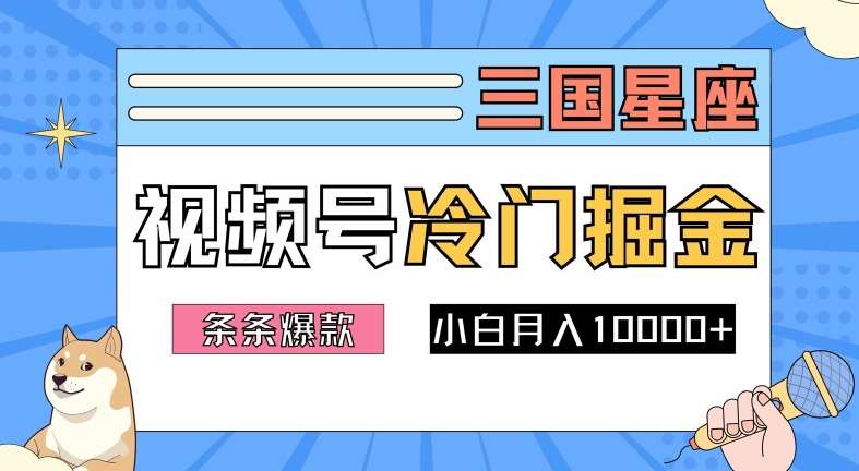 2024视频号三国冷门赛道掘金，条条视频爆款，操作简单轻松上手，新手小白也能月入1w-旺仔资源库