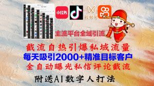 (12786期)小红书,抖音,视频号,快手主流平台全域引流,截流自热引爆私域流量,…-旺仔资源库