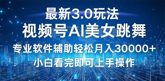 （12788期）视频号最新3.0玩法，当天起号小白也能轻松月入30000+-旺仔资源库