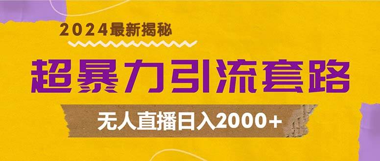 （12800期）超暴力引流套路，无人直播日入2000+-旺仔资源库