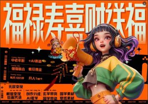 AI狂撸中老年赛道，福禄寿喜财送财送福，每日轻松十分钟，月入1W+， 抓紧冲-旺仔资源库