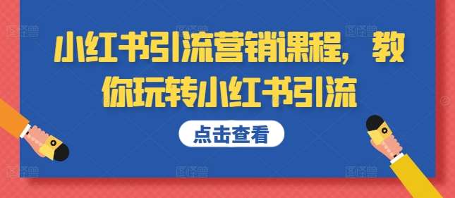 小红书引流营销课程，教你玩转小红书引流-旺仔资源库