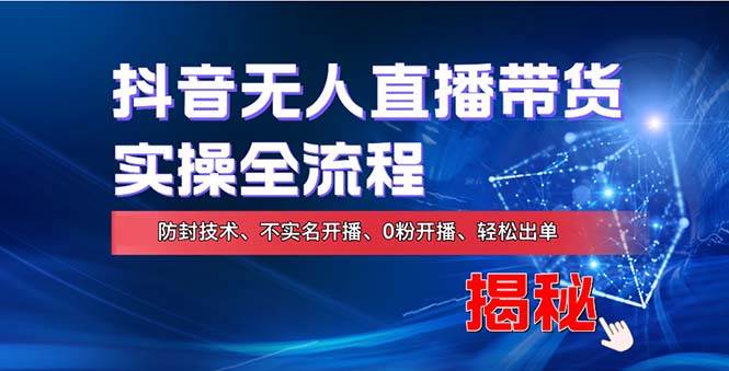 （13001期）在线赚钱新途径：如何用抖音无人直播实现财务自由，全套实操流程，含…-旺仔资源库