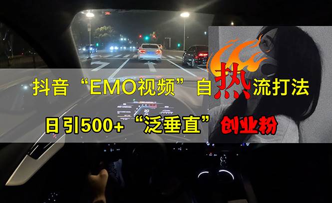 （13029期）抖音EMO视频自热打法，日引500+“泛垂直”创业粉-旺仔资源库