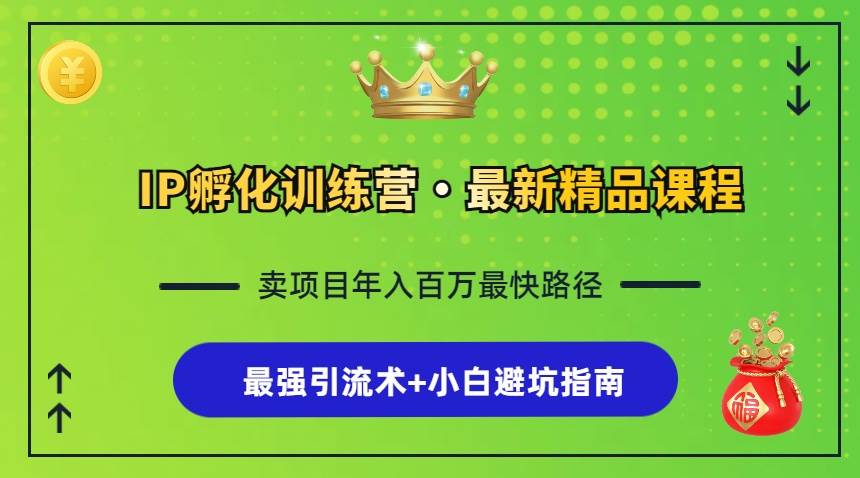 （13055期）IP孵化训练营，知识付费全流程+最强引流术+小白避坑指南-旺仔资源库